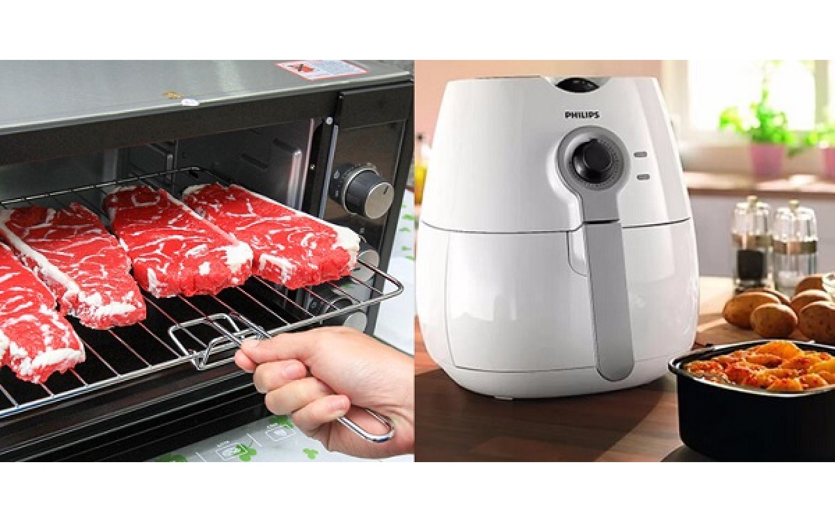 so sánh nồi chiên không dầu và lò nướng