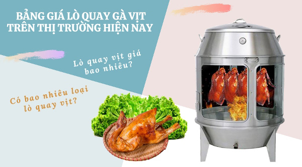 Lò quay vịt giá bao nhiêu tiền? 