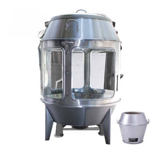 Lò quay vịt bằng inox có kính
