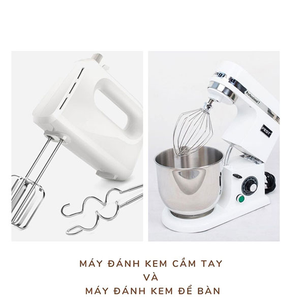 Máy đánh kem cầm tay và để bàn