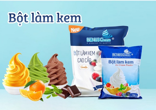 Kem tươi được dùng trong trang trí món tráng miệng